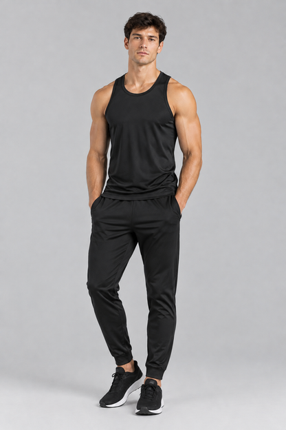 Promo 4x3, Combo de  hombre ( remera, short, pantalon Negro)